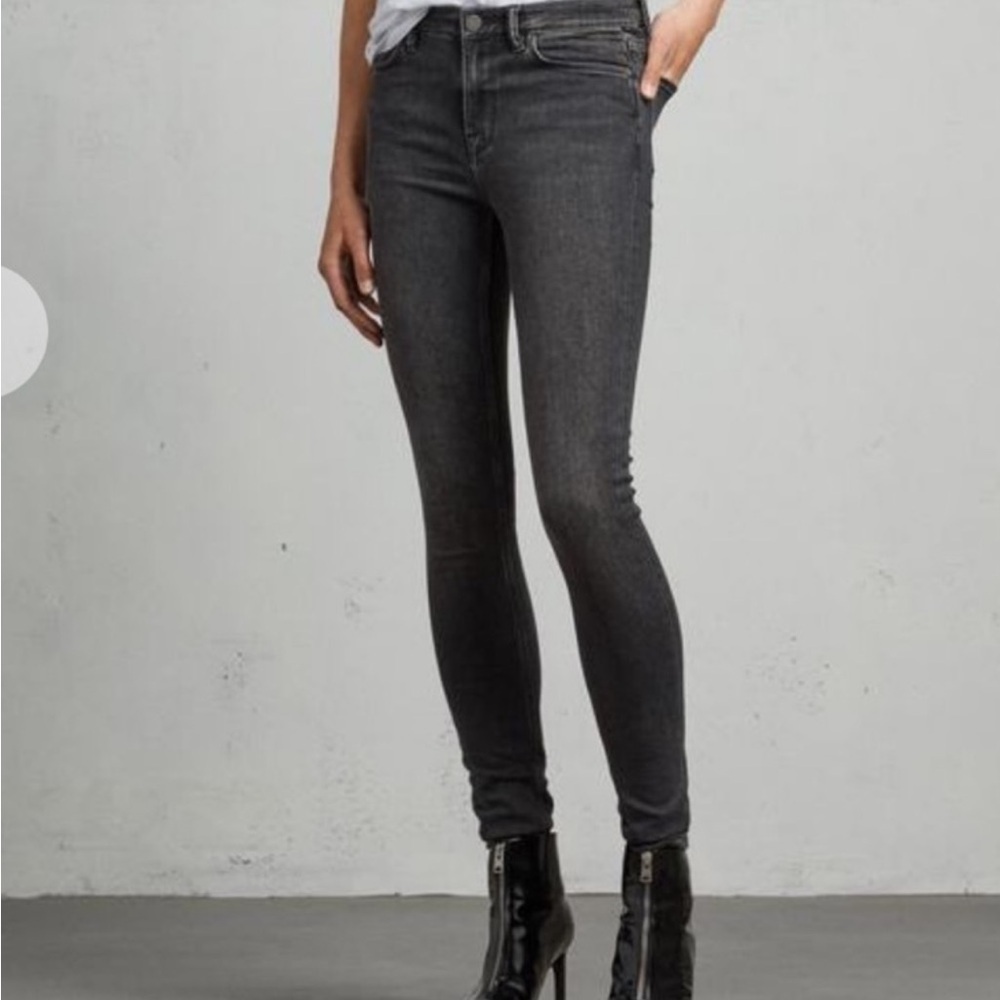 All Saints Charcoal Skinny Jeans